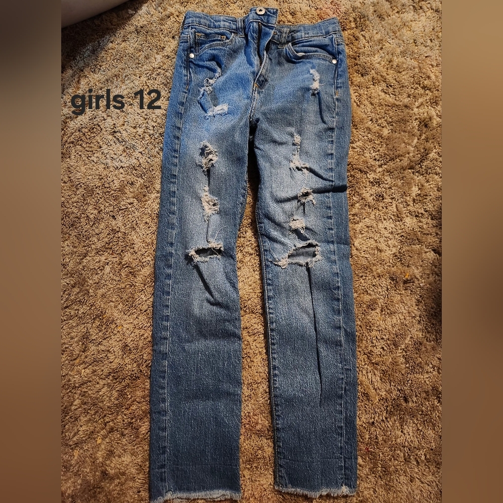 Distressed Blue Jeans for Women